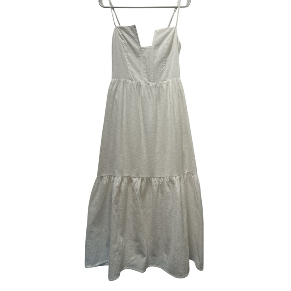 Lulus White Maxi Dress - Size S - Tiered Spaghetti Strap Summer